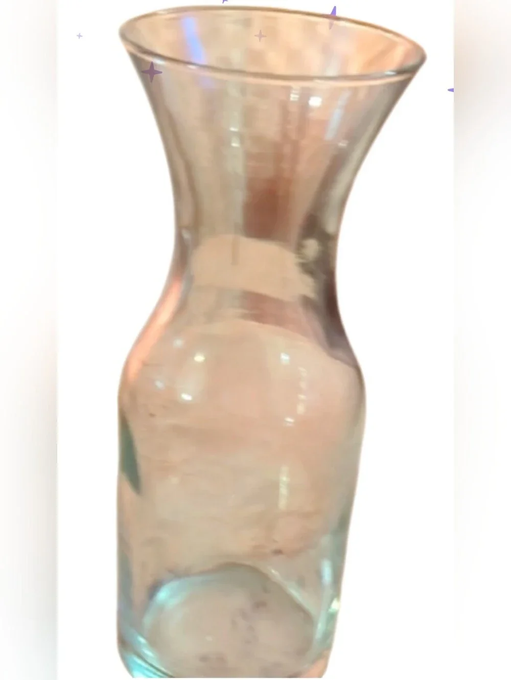 Elegant Clear Glass Mini Vase Or Wine Decanter.